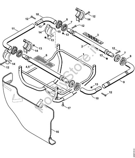 Manico tubolare BT 121 BT 121 brand Stihl